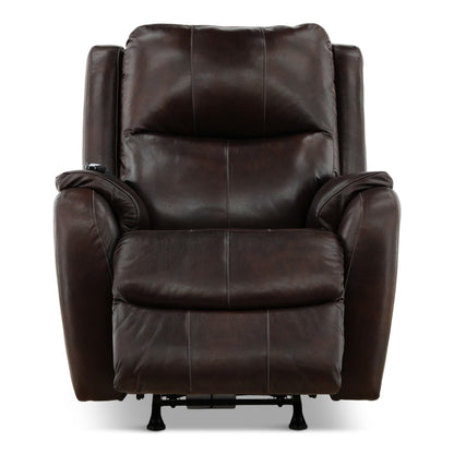 Waylon Leather Power Rocker Recliner