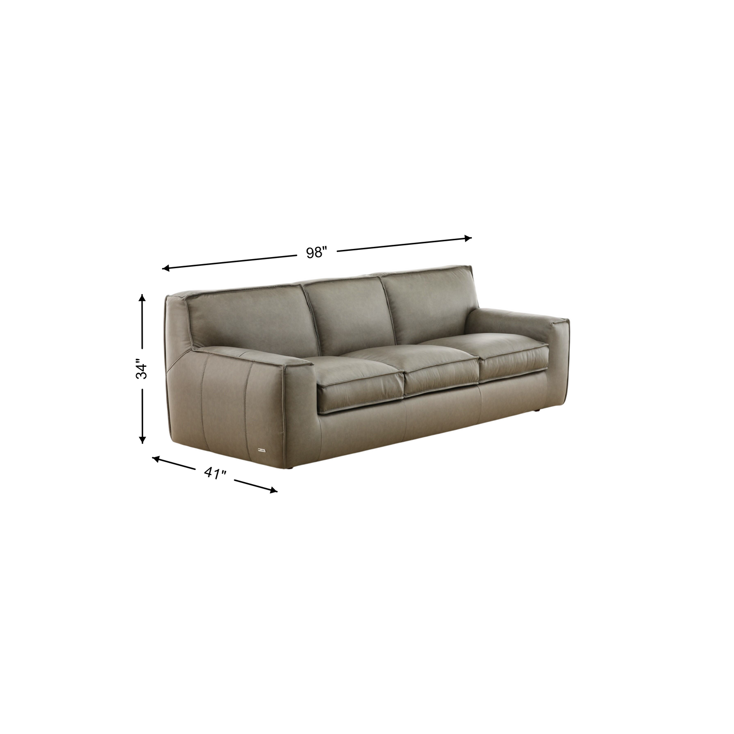 Cohen Leather 3-Seat Sofa