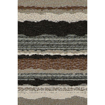 Multicolor striped woven ottoman fabric panel with light and dark bands