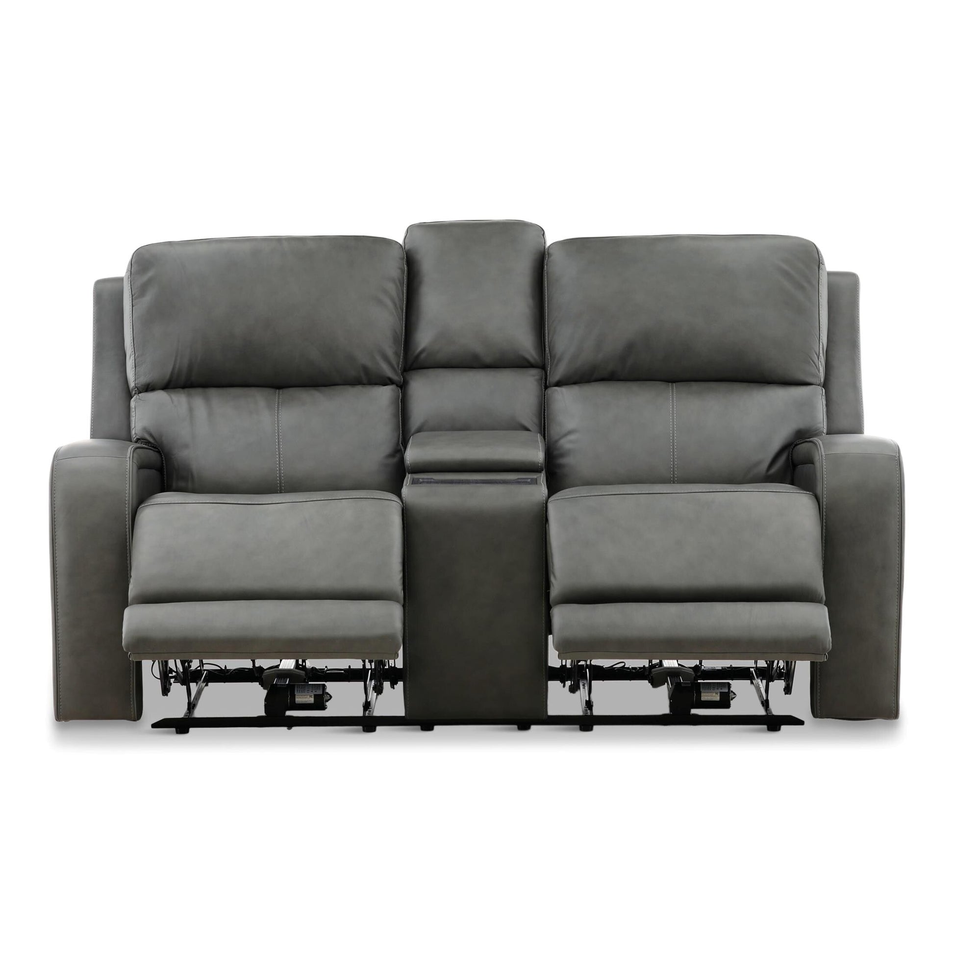 Winslow Leather Power Reclining Console Loveseat