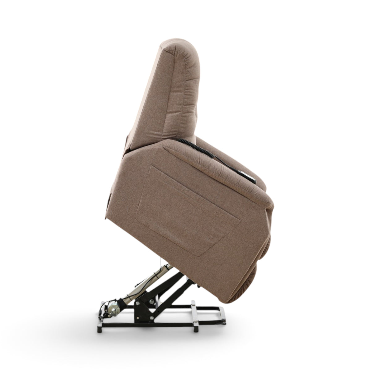 La-Z-Boy Billie power recliner in side view with raised lift mechanism