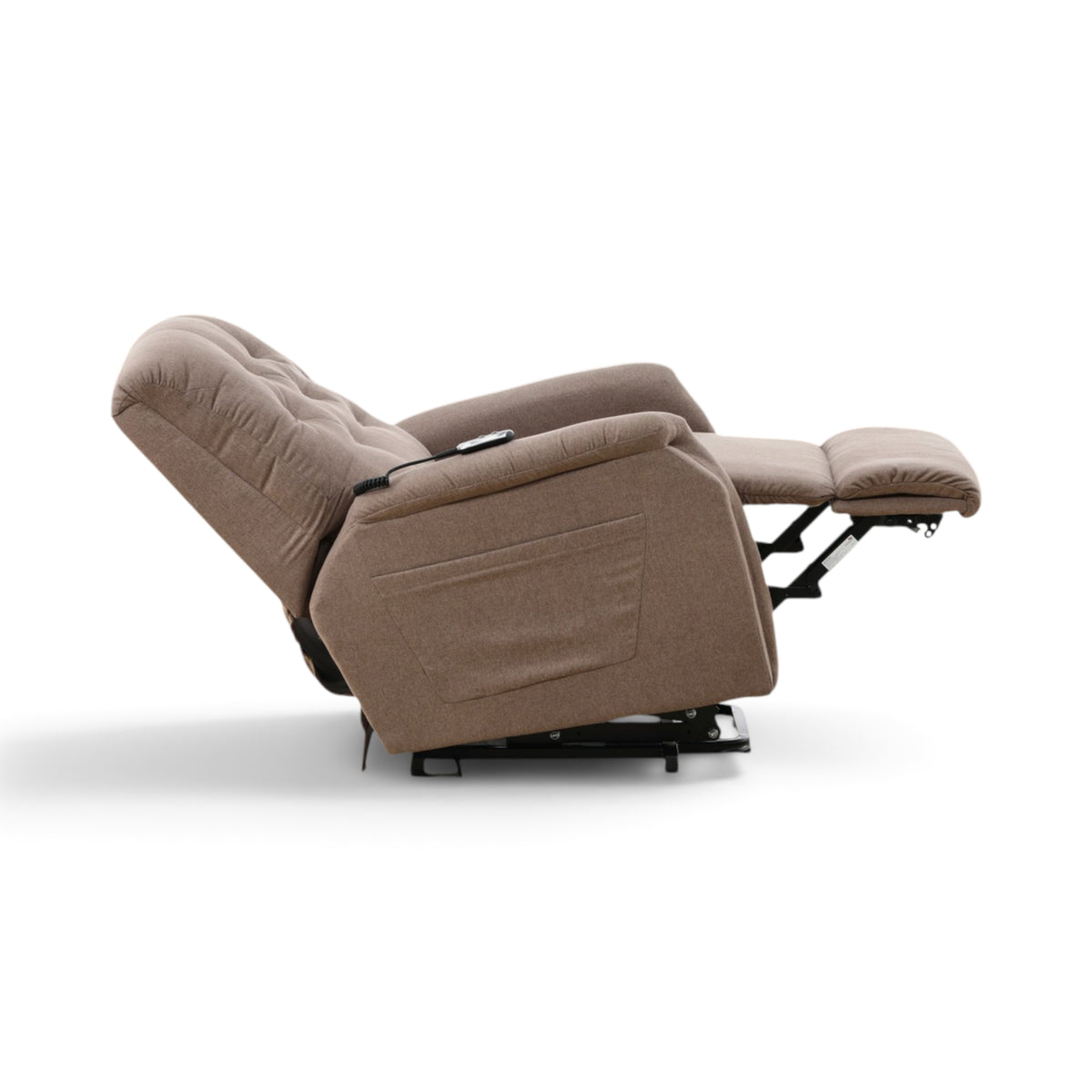 La-Z-Boy Billie power recliner fully reclined, showing the extended footrest and mechanism.