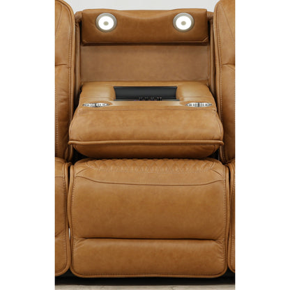 Denton Leather Power Reclining Home Theater Sofa