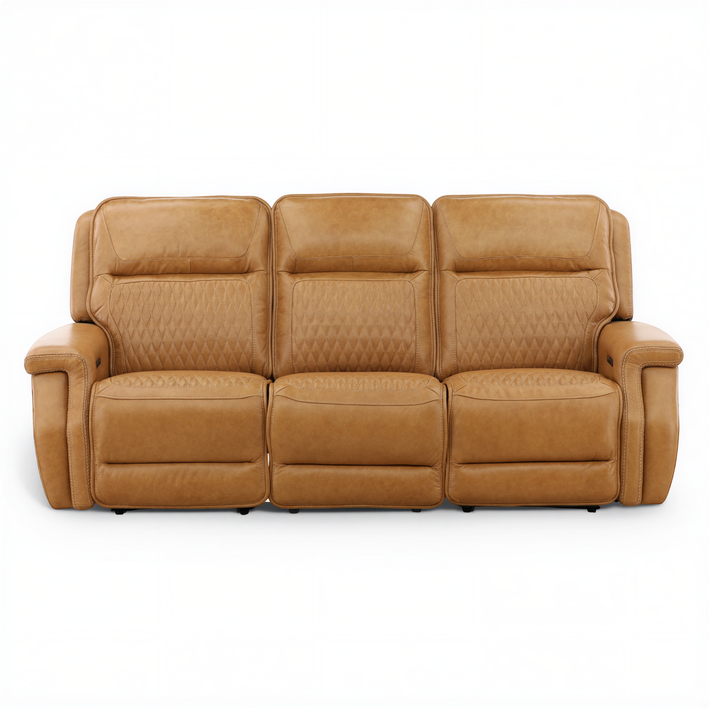 Denton Leather Power Reclining Home Theater Sofa