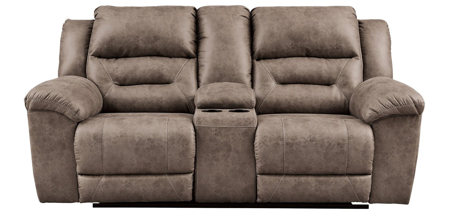 Stoneland Reclining Loveseat with Console