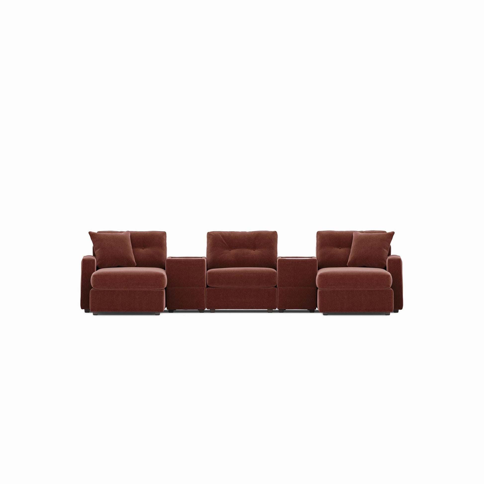 Modular One 5-Piece Theater Sectional with E-Console