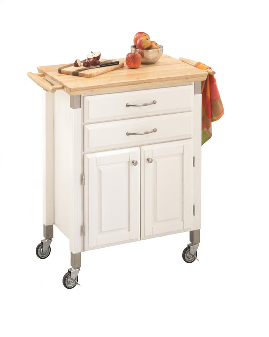 Dolly Madison Off-White Kitchen Cart