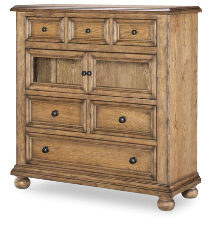 Vintage Market Glass Door Drawer Cabinet