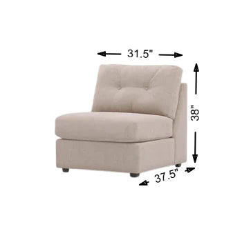 Modular One Armless Chair