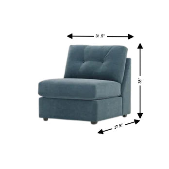 Modular One Armless Chair
