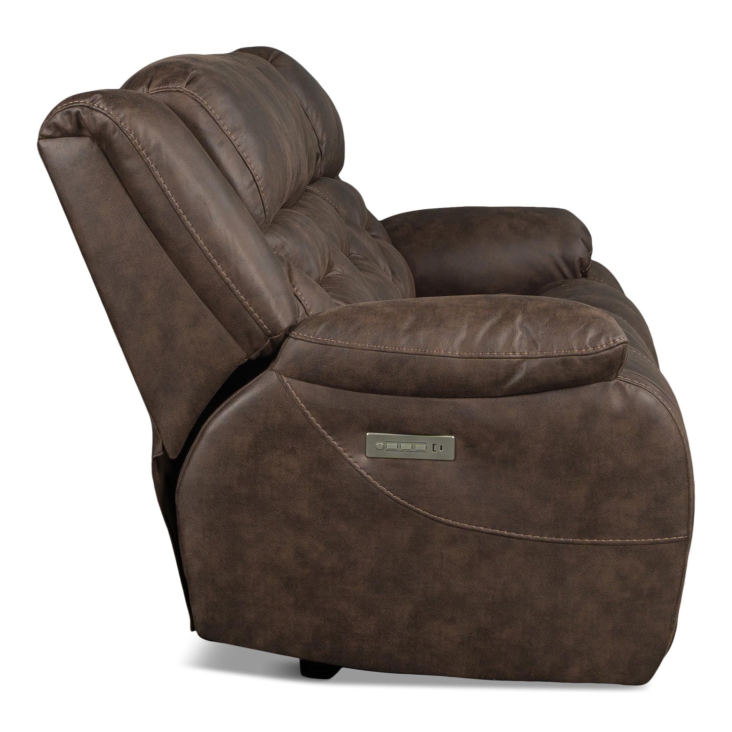 Valor Brown Power Sofa