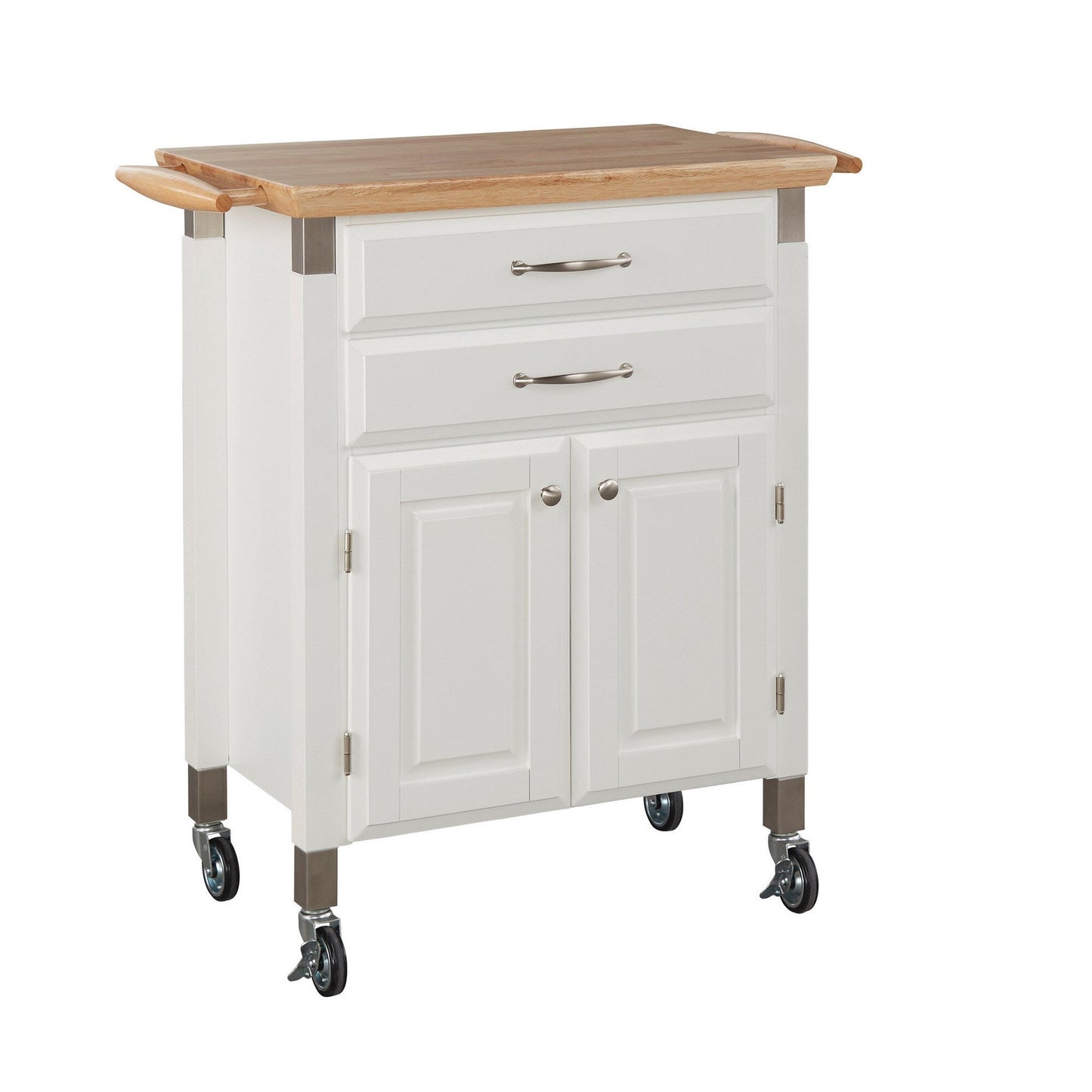 Dolly Madison Off-White Kitchen Cart