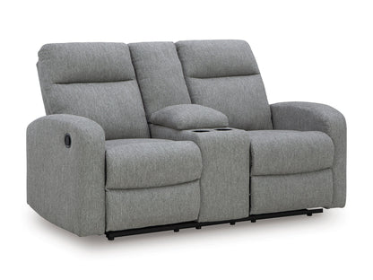 Moreau Place Double Reclining Loveseat with Console