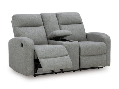 Moreau Place Double Reclining Loveseat with Console