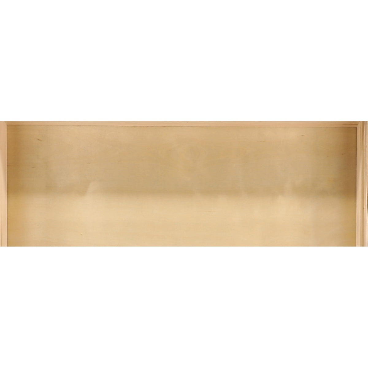 Dresser interior panel with smooth light wood backing