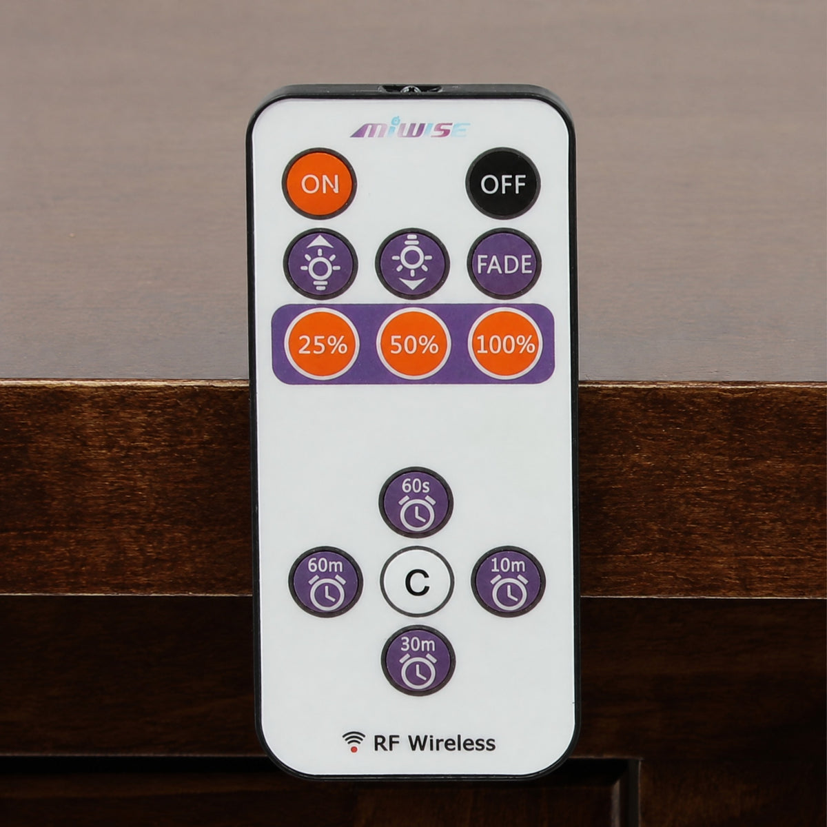 RF wireless remote control for server cabinet with ON/OFF and mode buttons