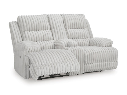 Technique Double Reclining Power Loveseat with Console