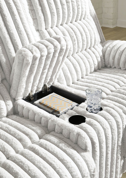 Technique Double Reclining Power Loveseat with Console