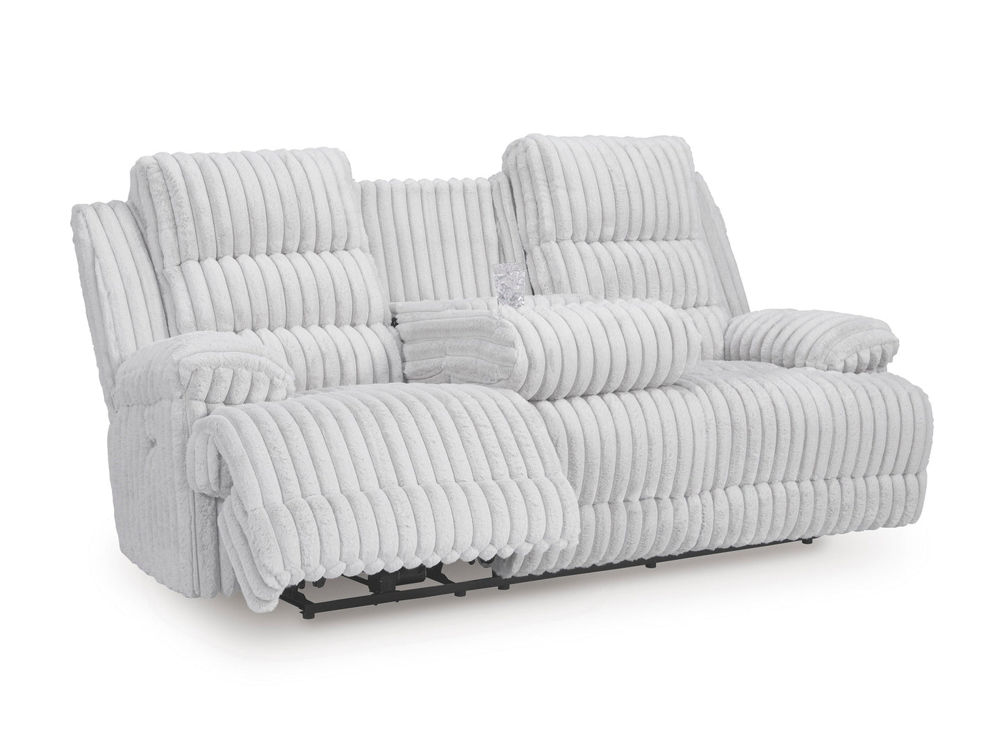 Technique Reclining Power Sofa with Drop Down Table