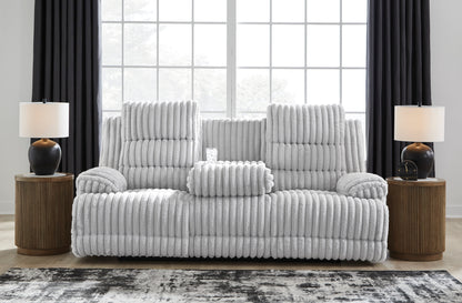 Technique Reclining Power Sofa with Drop Down Table