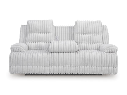 Technique Reclining Power Sofa with Drop Down Table Alloy