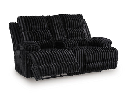 Technique Double Reclining Power Loveseat with Console