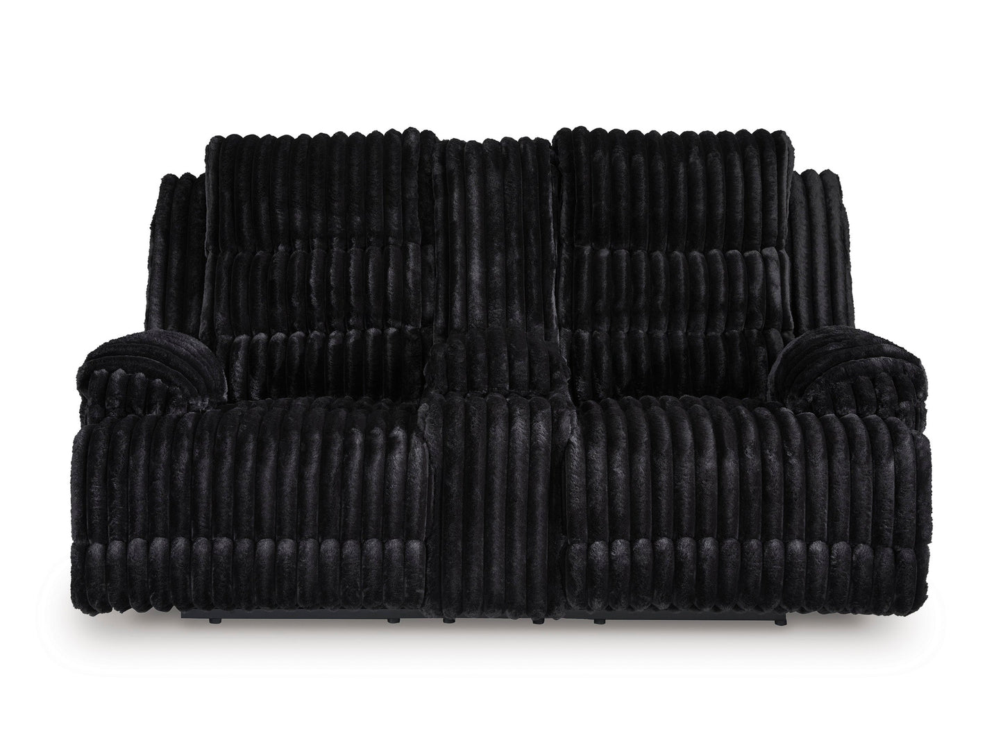 Technique Double Reclining Power Loveseat with Console Onyx