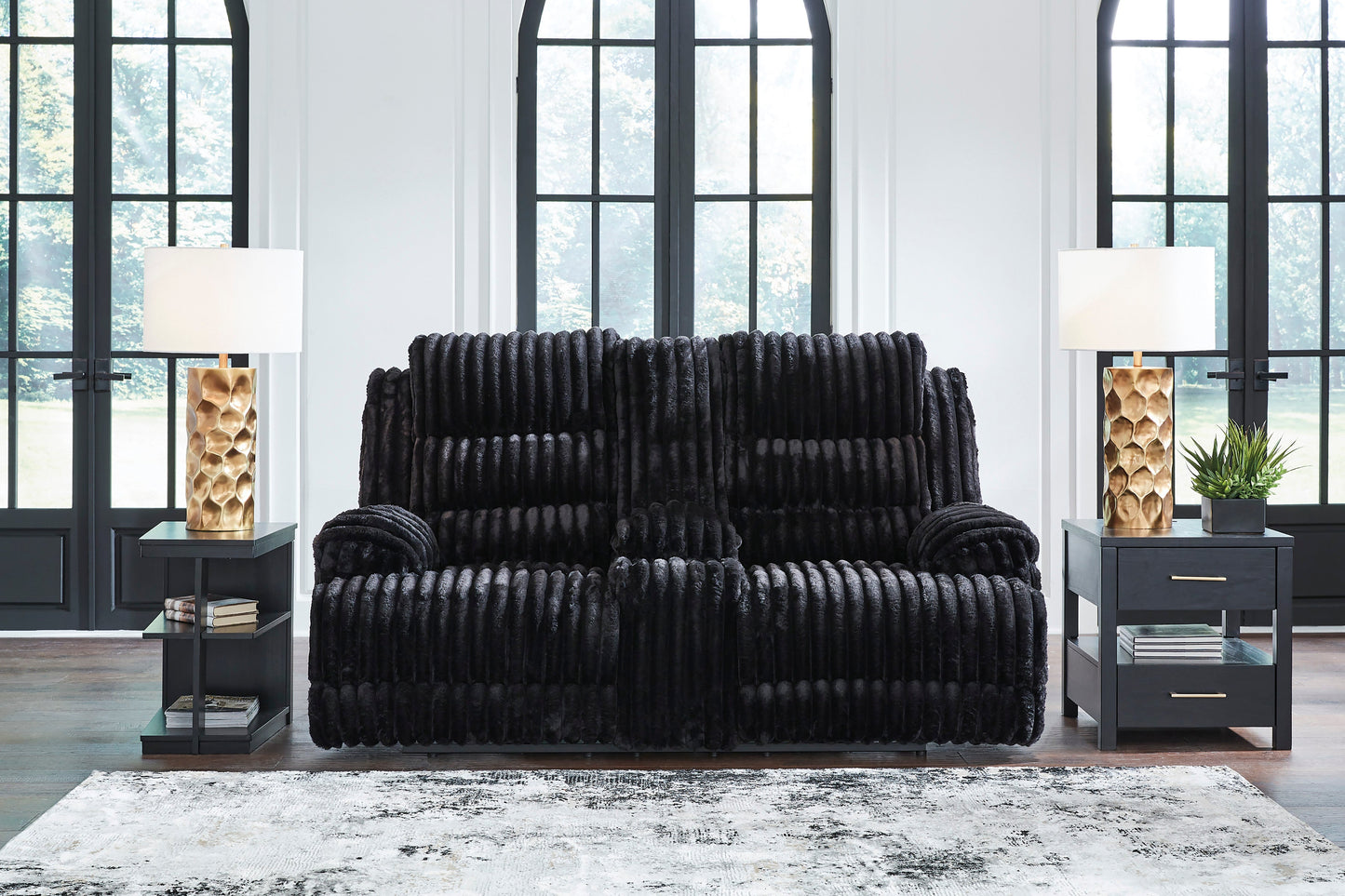 Technique Double Reclining Power Loveseat with Console
