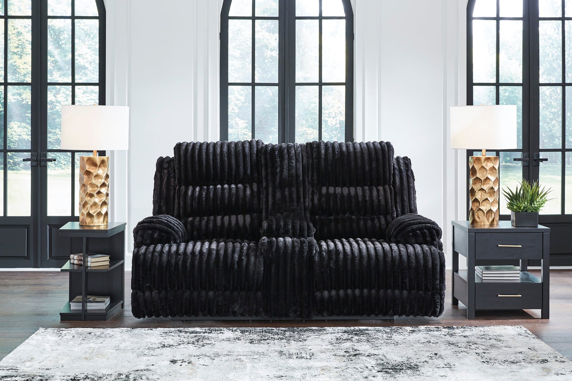 Technique Double Reclining Power Loveseat with Console