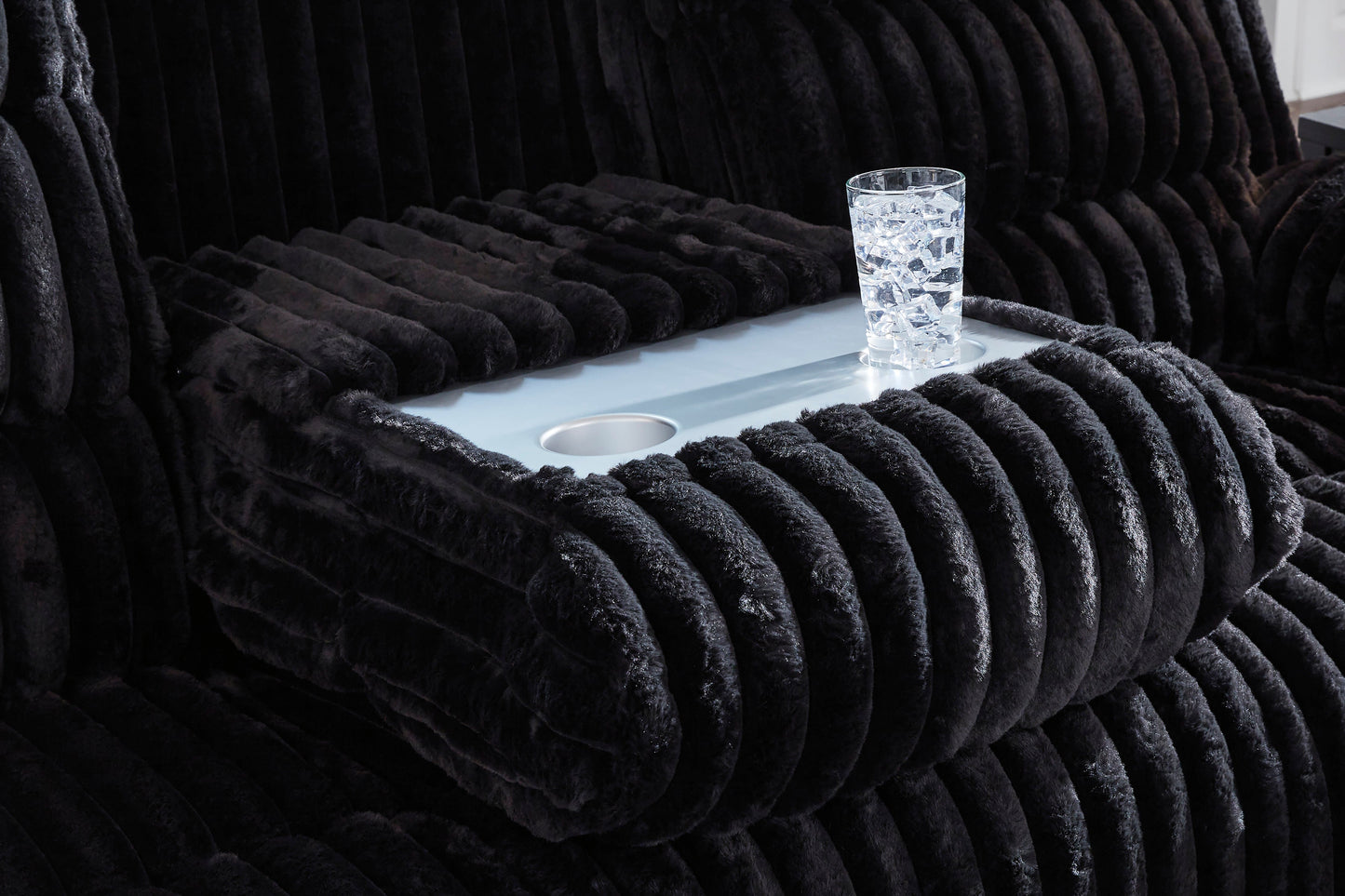 Technique Reclining Power Sofa with Drop Down Table