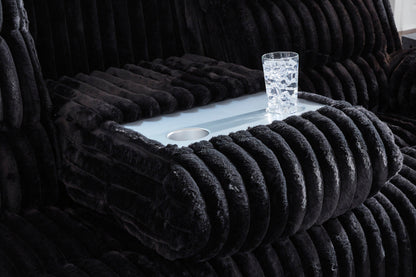 Technique Reclining Power Sofa with Drop Down Table