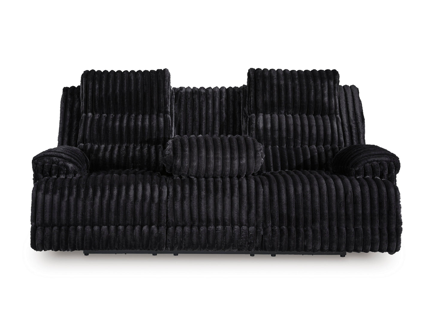 Technique Reclining Power Sofa with Drop Down Table Onyx