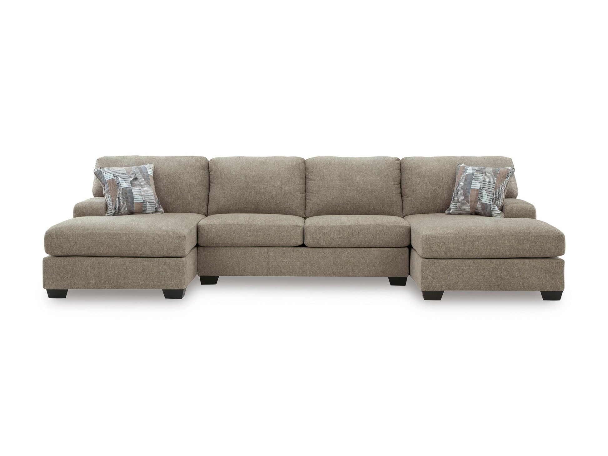 Newellen 3-Piece Sectional with Double Chaise Hemp