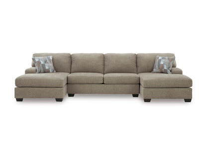 Newellen 3-Piece Sectional with Double Chaise Hemp