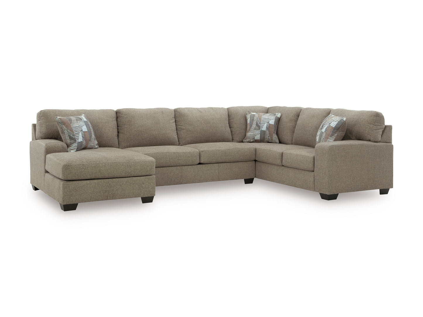 Newellen 3-Piece Left-Facing Sectional with Chaise Hemp