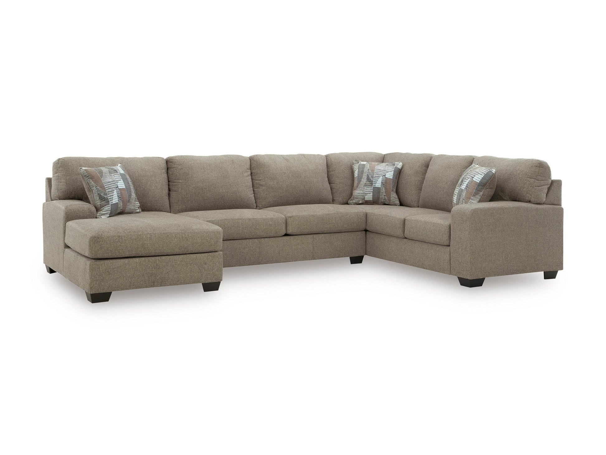 Newellen 3-Piece Left-Facing Sectional with Chaise Hemp