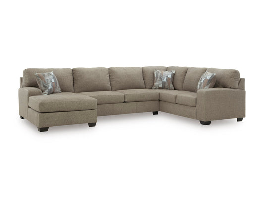 Newellen 3-Piece Left-Facing Sectional with Chaise Hemp