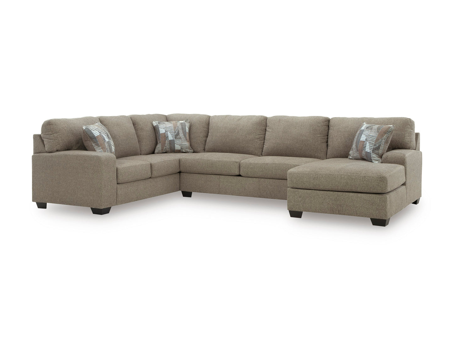 Newellen 3-Piece Right-Facing Sectional with Chaise Hemp