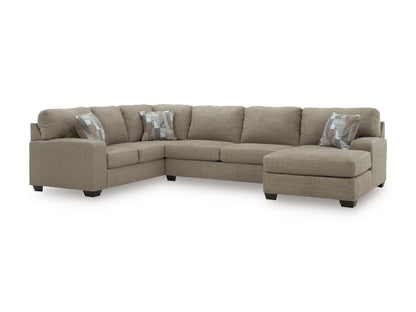 Newellen 3-Piece Right-Facing Sectional with Chaise Hemp