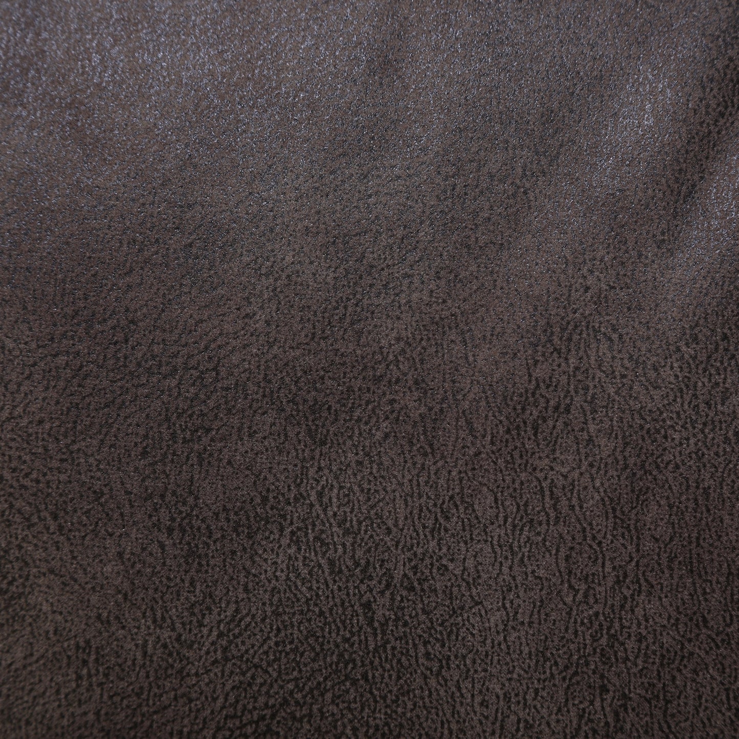 Wall-hugging power recliner faux leather fabric texture in dark brown