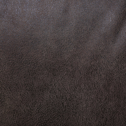Wall-hugging power recliner faux leather fabric texture in dark brown