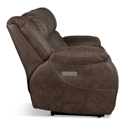 Valor Brown Power Loveseat