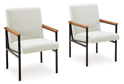 Dressoni Upholstered Dining Arm Chair (Set of 2)