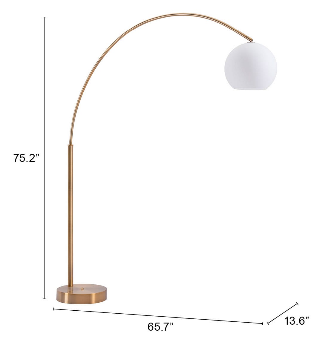 Griffith Floor Lamp Brass