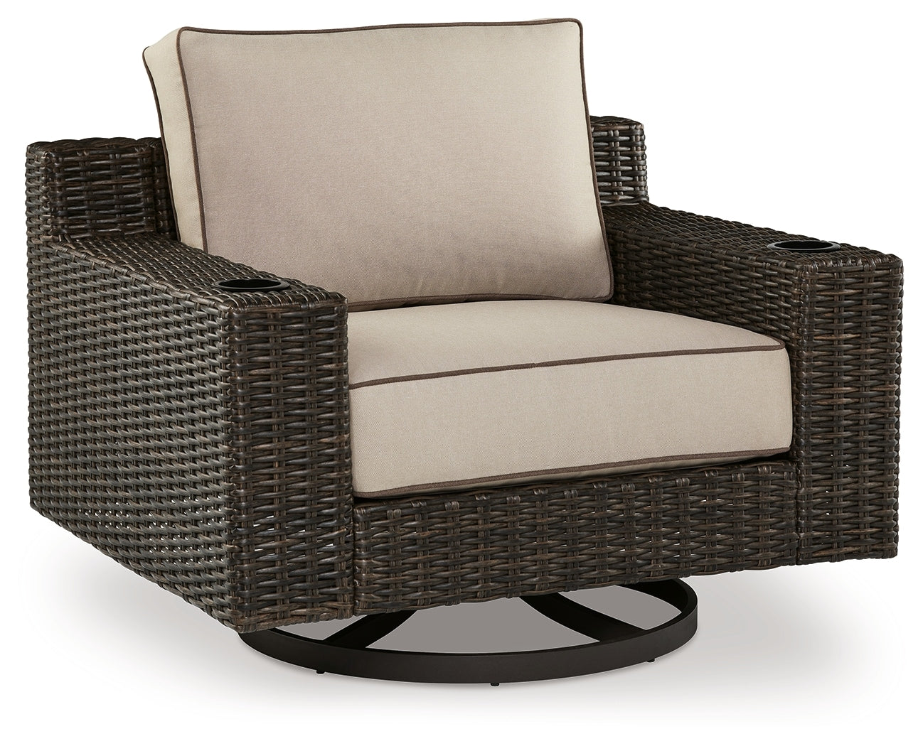 Coastline Outdoor Swivel Lounge Chair with Cushion