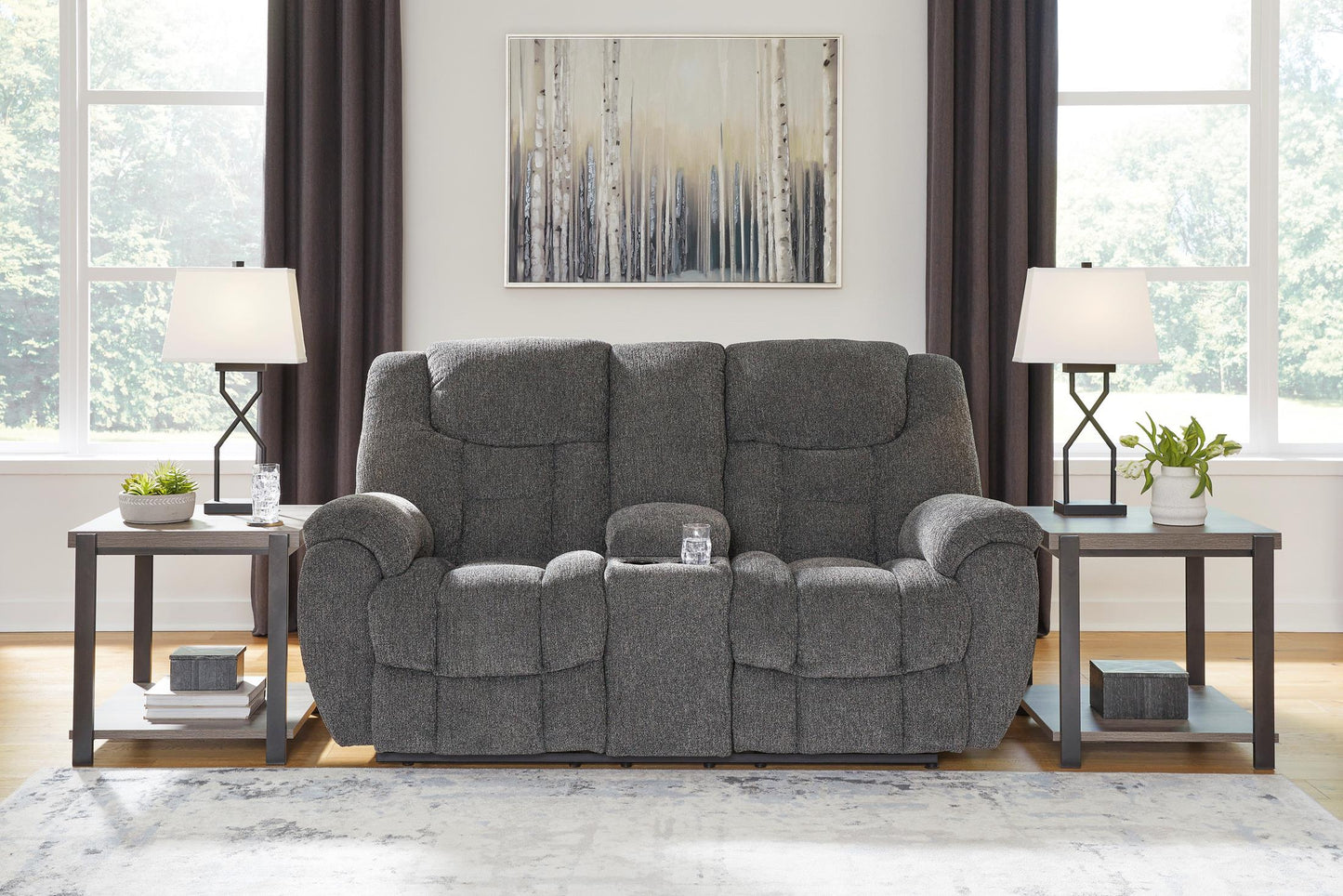 Foreside Reclining Console Loveseat