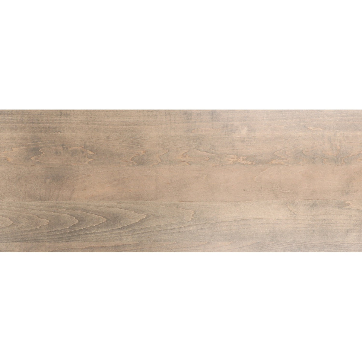 Wood dresser side panel with light woodgrain finish and subtle distress marks