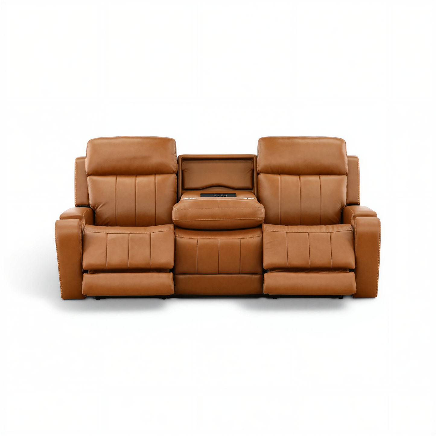 Hampton Leather Home Theater Sofa