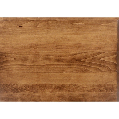 Wood nightstand close-up showing visible grain and textured finish