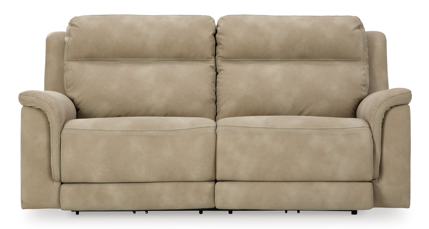 Ashley Next-Gen DuraPella Performance Fabric Dual Power Reclining Sofa Sand